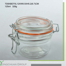 125ml / 200ml / 350ml Популярные Clip Glass Jar / Канистра / Бутылка со стеклом / Керамическая крышка для супермаркета